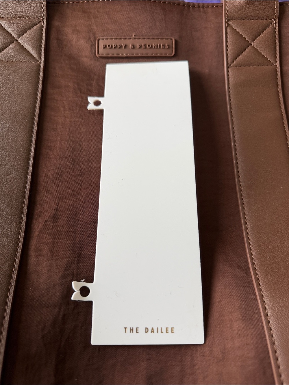 Poppy & Peonies Daily Tote in Espresso - Picture 12 of 15